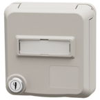 MENNEKES Cepex dataudtag med lås og tekstfelt, ren hvid 4624