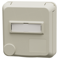 MENNEKES  Panelmonteret stikkontakt Cepex SCHUKO® med tekstfelt, perlehvid 4574