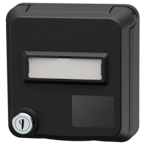 MENNEKES Cepex dataudtag med lås og tekstfelt, kulsort 4645