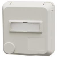MENNEKES  Panelmonteret stikkontakt Cepex SCHUKO® med tekstfelt, ren hvid 4580