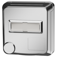 MENNEKES  Panelmonteret stikkontakt Cepex SCHUKO® med tekstfelt, hvid aluminium 4574ME