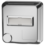 MENNEKES Panelmonteret stikkontakt Cepex SCHUKO® med tekstfelt, hvid aluminium 4574ME