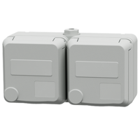 MENNEKES  Dobbeltstik Cepex, lysegrå 4404