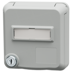 MENNEKES Cepex dataudtag med lås og tekstfelt, lysegrå 4622